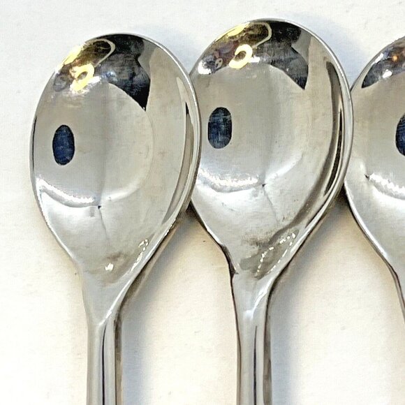 Four Stainless Steel Baby Spoons Grape & Leaf Design - Picture 8 of 12
